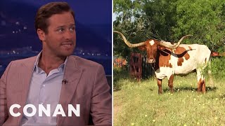 Armie Hammer Knows A Lot About Bull Breeding  CONAN on TBS [upl. by Aicad949]