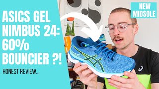 ASICS GEL NIMBUS 24 FIRST IMPRESSIONS REVIEW [upl. by Erminie920]