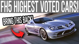 Forza Horizon 5 HIGHEST VOTED CARS YOU WANT IN AN UPDATE [upl. by Desmund]