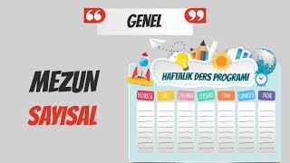 MEZUN SAYISAL  ÖRNEK DERS ÇALIŞMA PROGRAMI [upl. by Walsh834]