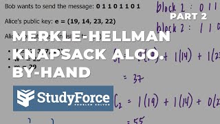 MerkleHellman Knapsack Algorithm Part 2 Encryption and Decryption cryptography algorithm [upl. by Anihpled]