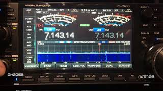 Icom IC7610 2 Minute Noise Blanker Demo [upl. by Ecinhoj]