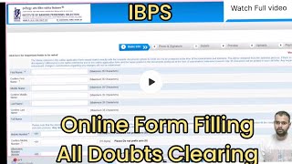 IBPS SO FORM Filling Online  Photo  Education Thumb  Declaration [upl. by Kai]