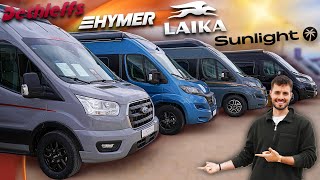 Der MEGA Camper Van Vergleich  Was unterscheidet Sunlight Dethleffs Laika und Hymer ❓❗  GÜMA TV [upl. by Lenad777]