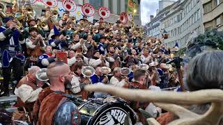 RotseeHusaren Ebikon Fasnacht Luzern 2024 Schmudo Auftritt Falkenplatz [upl. by Liana]