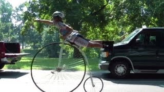 Penny Farthing bike race [upl. by Eneli]