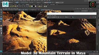 Autodesk Maya Tutorial  How to create Mountain Terrain very quickly [upl. by Philipps]