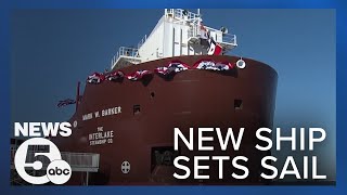 First Great Lakes freighter built since 1981 gets ready to set sail [upl. by Atsok933]