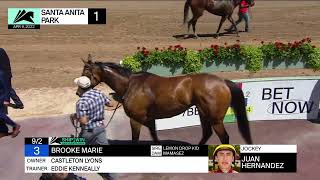 Brooke Marie wins the G2 Monrovia Stakes on Saturday April 9 2022 at Santa Anita Park [upl. by Yenaled]