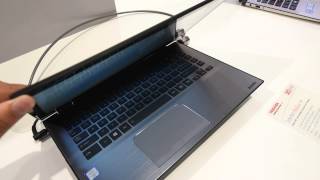 Toshiba Satellite Radius 14  HandsOn  4K  IFA 2015 [upl. by Trawets]