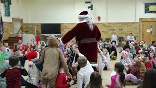 Santa Visits North RoseWolcott Elementary [upl. by Nirek]