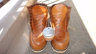 RED WING 875 オロイジナル ブートブラッククリームで仕上げる＆縁革をアドカラーで色補修する。８７５第5回目 [upl. by Francisco]