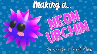 JampF PLAYZ… We made a… NEON URCHIN roblox adoptme urchin neon PlayAdoptMe [upl. by Gilliette]