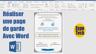 Comment réaliser une page de garde sur Microsoft Word [upl. by Mclyman]