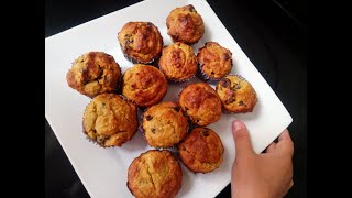 Receta Muffin Proteico de Banana Caramelo [upl. by Boff328]