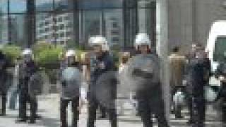 Brussels Riot Police Keep Dairy Farmers from Ministers Meeting [upl. by Drarreg]