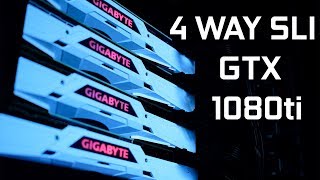 4Way SLI  GTX 1080ti [upl. by Ithaman]