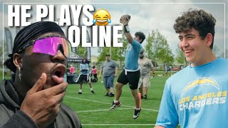 This LINEMAN Went Crazy At Receiver 14U FLAG FOOTBALL [upl. by Wessling]