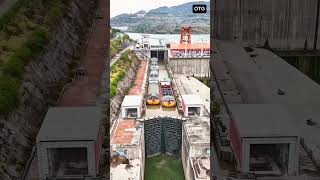 Ship Elevator In Panama Canal 😱 shorts facts [upl. by Piers]