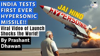 INDIA TESTS FIRST EVER HYPERSONIC MISSILE Viral Video of Launch Shocks the World [upl. by Illak]