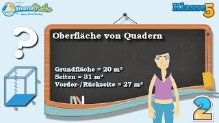 Oberfläche Quader  Klasse 5 ★ Übung 2 [upl. by Bellamy]