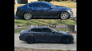 INFINITI G37S CHROME TOO BLACK PLASTI DIP WHEEL TIMELASPE [upl. by Vance755]