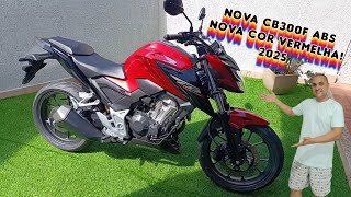 CB300F ABS TWISTER 2025 NOVA COR VERMELHA cb300 cb300f hondamotorcycles [upl. by Nnyl]