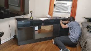 70inch Fireplace TV Stand Setup Video [upl. by Kosel]