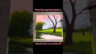 Cherry Forest Painting shorts painting satisfying art trending video [upl. by Innattirb]