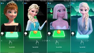 Anna vs Elsa Frozen vs Elsa Frozen vs Anna  Tiles Hop EDM Rush [upl. by Benildis]