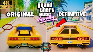 GTA VICE CITY  Definitive Edition Vs Original Comparison In Gameplay Details [upl. by Tristam]