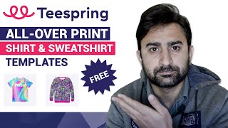 Teespring Allover Print Tshirt and Sweatshirt Templates [upl. by Namzzaj]