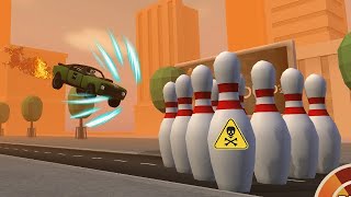 TURBOCHARGED CARS VS BOWLING PINS  Turbo Dismount [upl. by Ahkihs844]