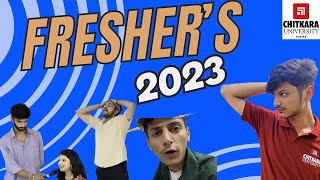 Chitkara university freshers party 2023😍Freshers day dance performance [upl. by Adnuhsar]