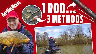 This rod can do the lot  Feeder fishing for commercial carp at Decoy Lakes [upl. by Saihttam]