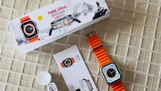 T800 ULTRA WIRELESS CHARGER 199 INFINITE DISPLAY SMART WATCH HOW TO SET TIME AND CONNECT WITH PHONE [upl. by Eignat]