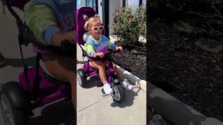 Fuchsia Pink Bentley Trike for a Barbie Ride 💖 shorts barbie Bentley stroller trike [upl. by Archambault382]