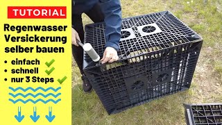 Regenwasser Versickerung selber bauen mit Sickerquader 280l Tutorial 💦✅ [upl. by Alison364]