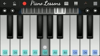 Jingle bells  Easy piano tutorial on mobile Perfect piano app [upl. by Eillib]