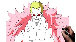 How To Draw Doflamingo  Step By Step  One Piece [upl. by Irolav]