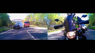 Overtaking at roadworks near Loch Lomond [upl. by Eciruam]