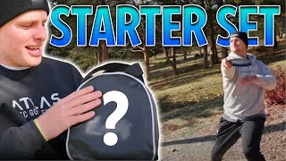 Can We Survive a Windy Round with Beginner Discs  Disc Golf Starter Set Challenge [upl. by Blatman]