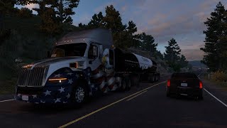 We Drove the New Truck on a Snowy Dangerous Mountain in American Truck Simulator 🚚❄️ [upl. by Novahc]