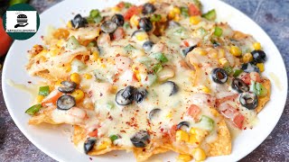 1 Minute Loaded Cheesy Nachos Recipe  Easy Vegetable Nachos by Marinated Goodness [upl. by Norling821]