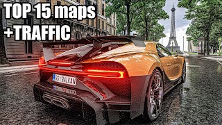 TOP 15 Free Roam Maps with TRAFFIC  ASSETTO CORSA  2023 [upl. by Valsimot]