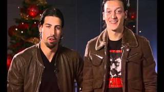 Felicitacion navideña de Ozil y Khedira  Ozil and Khedira Christmass greeting HD [upl. by Akirdna]