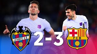 Levante vs Barcelona 23 La Liga 2022  MATCH REVIEW [upl. by Neelrihs655]