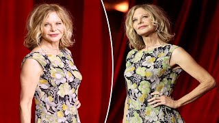 Meg Ryan blooms in green floral gown at Academy Museum Gala [upl. by Daiz437]