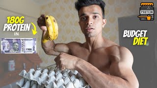 100 ₹ में 160g PROTEIN Diet Plan  Low Budget FULL DAY OF EATING [upl. by Nagram]