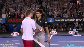 Wawrinka vs Djokovic Match point Australian Open 2014 [upl. by Ellerihs613]